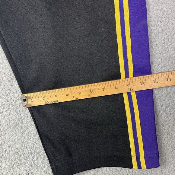 Nike Team Los Angeles Lakers Pants Size L Warm-up 61 Retro Black Ankle Button - Picture 15 of 16